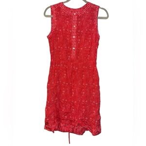 GAP Pink Red Patterned Button Down Sundress XS